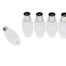 10 Pieces RF Male Connector Coaxial Adapter for RG6 Cable TV Antenna Signal