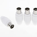 10 Pieces RF Male Connector Coaxial Adapter for RG6 Cable TV Antenna Signal