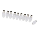 10 Pieces RF Male Connector Coaxial Adapter for RG6 Cable TV Antenna Signal