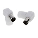 10 Pieces Right Angle RF Male Connector Plug For RG6 Coaxial Cable TV Aerial Signal
