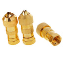 5Pieces F Male Plug Connector Assembly Type for RG6 RG59 TV Antenna Coax Cable