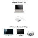 USB 3.1 Type C 2 in 1 Converter, USB C to VGA/Audio Adapter 1080P for PC