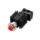 3D Printer Integrated Heat Bed V6 Extruder Head Kit + Remote Feed Nozzle + 12V Cooling Fan