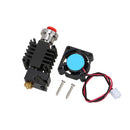 3D Printer Integrated Heat Bed V6 Extruder Head Kit + Remote Feed Nozzle + 12V Cooling Fan