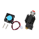 3D Printer Integrated Heat Bed V6 Extruder Head Kit + Remote Feed Nozzle + 12V Cooling Fan