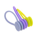 3Pack Earphone Cable Winders,Silicone Rubber Magnetic Corder Winders Wrap, String Cable Ties for Management of Headset Cables,Bookmarks,Keychain A