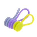 3Pack Earphone Cable Winders,Silicone Rubber Magnetic Corder Winders Wrap, String Cable Ties for Management of Headset Cables,Bookmarks,Keychain A