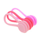 3Pack Earphone Cable Winders,Silicone Rubber Magnetic Corder Winders Wrap, String Cable Ties for Management of Headset Cables,Bookmarks,Keychain B