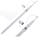 Silicone Protective Cap Cover Anti-Lost Holder & Connector Tether For Apple iPad Pro Pencil (Clear )
