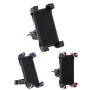 Bike Mount, Universal Adjustable Bicycle Cell Phone Holder Cradle Stand for Motorcycle Rack Handlebar Smartphone GPS Navigation 360 Degree Rotation Black