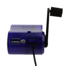 Mini Electric Power Emergency Charger Hand Crank Dynamo Power Supply with USB Port For MP3 / MP4 Player,Phones Blue