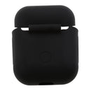 Black Silicone Case Cover Holder Pouch Holder Sleeve + White Anti-lost Ear Loop Strap Wrap For Earpods AirPods Earphones Charging Box