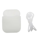 Luminous Silicone Rubber Shockproof Case Portector Cover + White Connect Rope Cable Strap for Apple Wireless Earphone iphone 7 7plus AirPods
