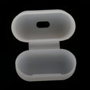 Clear Silicone Case Cover Holder Pouch Holder Sleeve + White Anti-lost Ear Loop Strap Wrap For Earpods AirPods Earphones Charging Box