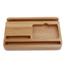 Bamboo Stand Multi-device Desktop Organizer Dock Station Holder for iPhone, iPad, Universal Cell Phones and Tablets,Card,Pen