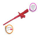Banana Socket Connection Wire Heavy Duty Insulation Piercing Probe Test Clip Insulated Quick Pierce Testing Clips Multimeter Spring Load Red