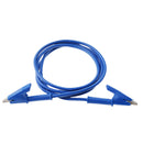 High Quality Double-ended Clips Cable Alligator Testing Probe Lead Wire 100CM 15A Blue