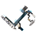 Switch Power Button On/Off and Volume Control and Flash Light and Mic and Mute Button Connector Flex Cable with Bracket Replacement part for iphone 5S