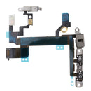 Switch Power Button On/Off and Volume Control and Flash Light and Mic and Mute Button Connector Flex Cable with Bracket Replacement part for iphone 5S