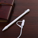 Silicone Protective Anti-lost Pencil Cap/Cap Holder/Tip Cover/Adapter Tether for Apple iPad Pro Pencil White