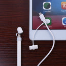 Silicone Protective Anti-lost Pencil Cap/Cap Holder/Tip Cover/Adapter Tether for Apple iPad Pro Pencil White