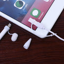 Silicone Protective Anti-lost Pencil Cap/Cap Holder/Tip Cover/Adapter Tether for Apple iPad Pro Pencil White