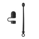 Silicone Protective Cap Cover Anti-Lost Holder & Connector Tether For Apple iPad Pro Pencil (Black)
