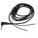 Gold Plated 3.5mm DIY Braided Line Earphone Audio Cable with Mic Replacement Headphone Wire