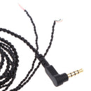 Gold Plated 3.5mm DIY Braided Line Earphone Audio Cable with Mic Replacement Headphone Wire
