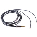 PVC Material Copper Wire Core Durable Earphone Audio Cable Connector Repair Replacement Headphone Wire Line DIY Black and Gray