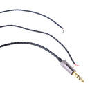 PVC Material Copper Wire Core Durable Earphone Audio Cable Connector Repair Replacement Headphone Wire Line DIY Black and Gray