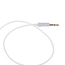PVC Material Copper Wire Core Durable Earphone Audio Cable Connector Repair Replacement Headphone Wire Line DIY White and Silver