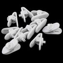 10 Pieces Earphone Headset Collar Durable Cuff Clip Holder Hook Loop White
