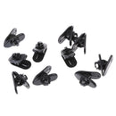 10 Pieces Earphone Headset Collar Durable Cuff Clip Holder Hook Loop Black