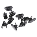 10 Pieces Earphone Headset Collar Durable Cuff Clip Holder Hook Loop Black