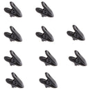 10 Pieces Earphone Headset Collar Durable Cuff Clip Holder Hook Loop Black
