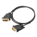 DVI-D 24+1 Pin Male to Male Dual Link Extension Cable Line for Gaming, DVD, Laptop, HDTV and Projector 1m