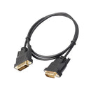 DVI-D 24+1 Pin Male to Male Dual Link Extension Cable Line for Gaming, DVD, Laptop, HDTV and Projector 1m