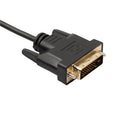 DVI-D 24+1 Pin Male to Male Dual Link Extension Cable Line for Gaming, DVD, Laptop, HDTV and Projector 1m