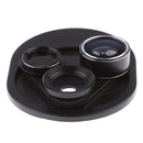 4 in 1 Lens Kit 0.63X Wide Angle+198Â° Fisheye+15X Macro Lens for Smart Phone Black