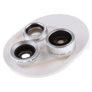 Universal 4 in 1 Phone Lens Kit 198Â°Fisheye 0.63x Wide Angle for Smartphone Silver