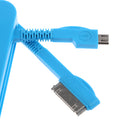 3 in 1 Micro & IOS USB Data Sync Cable Lead Charger for iPhone 4 4s 7 8 Samsung HTC