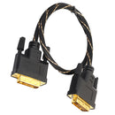 DVI-D Male to Male Dual Link Extension Cable Digital Monitor Projector Line for CRT Displays Black 0.5m