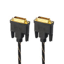 DVI-D Male to Male Dual Link Extension Cable Digital Monitor Projector Line for CRT Displays Black 1m