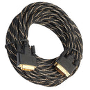 DVI-D Male to Male Dual Link Extension Cable Digital Monitor Projector Line for CRT Displays Black 10m