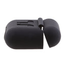 Wireless Earphone Case Accessories, Silicone Protective Cover + Key Ring Clasp Set for Apple Airpods Black