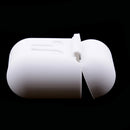 Silicone Wireless Earphone Case Strap Accessories, Silicone Protective Cover + Key Ring Clasp Set for Apple Airpods White
