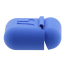 Silicone Wireless Earphone Case Strap Accessories, Silicone Protective Cover + Key Ring Clasp Set for Apple Airpods Blue