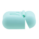 Wireless Earphone Case Accessories, Silicone Protective Cover + Key Ring Clasp Set for Apple Airpods Teal
