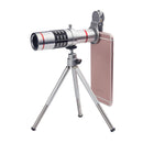 Universal 18X Zoom Phone Telephoto Camera Lens and Mini Tripod , Metal Clip for iPhone 5 6 7 8 Plus HTC Photography Accessory Silver